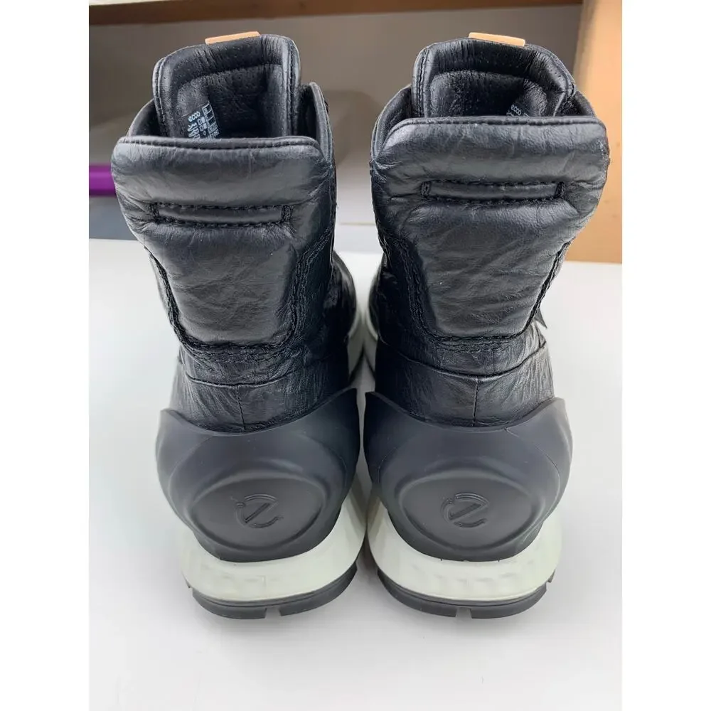 Ecco Exostrike Leather Mid-Cut Outdoor Boots Black Dyneema Men's 39 US 5 5.5